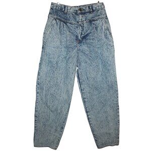 Vintage 80's SIERRA WEST Acid Wash Mom Jeans Sz 13-14 Denim 28W Western Rodeo
